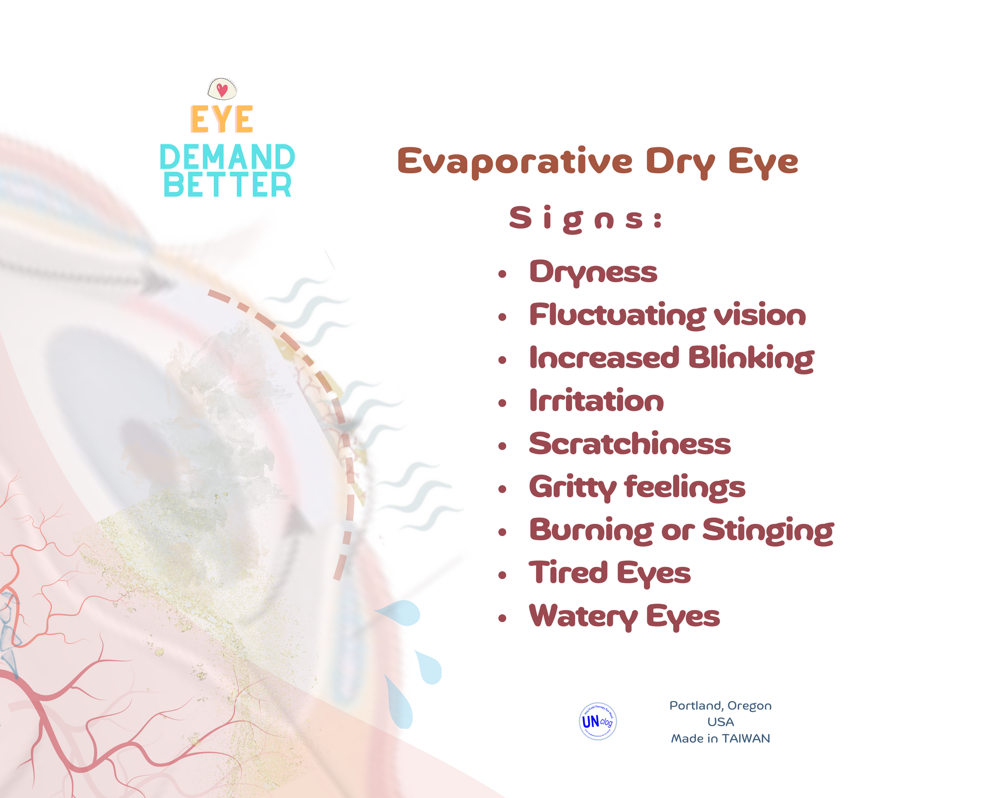 These are the signs of evaporation dry eye.