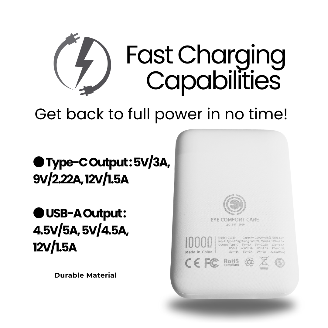 C1020 10000mAh Power Bank – Fast Charging, High Capacity, Portable, and Reliable Power Solution