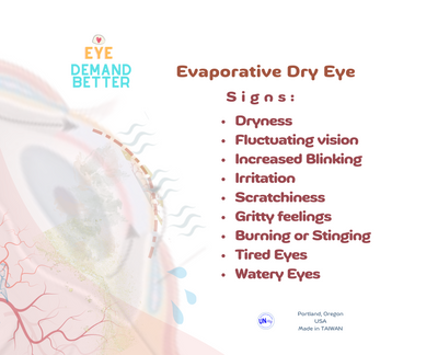These are the signs of evaporation dry eye.